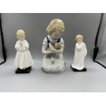 Two Royal Doulton figurines and one another
