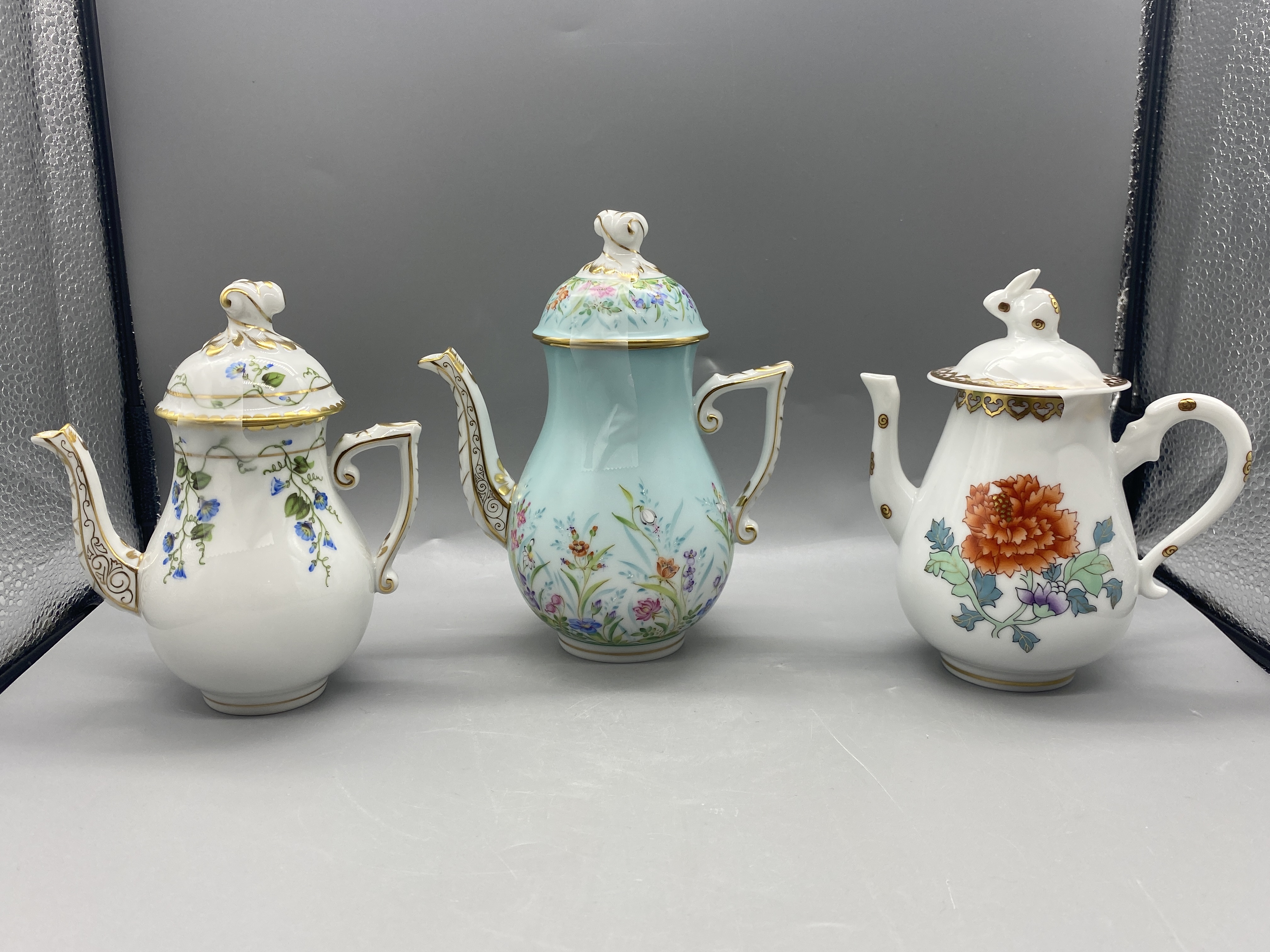 Three Herend Porcelain Coffee Pots, signed and mar - Image 2 of 22