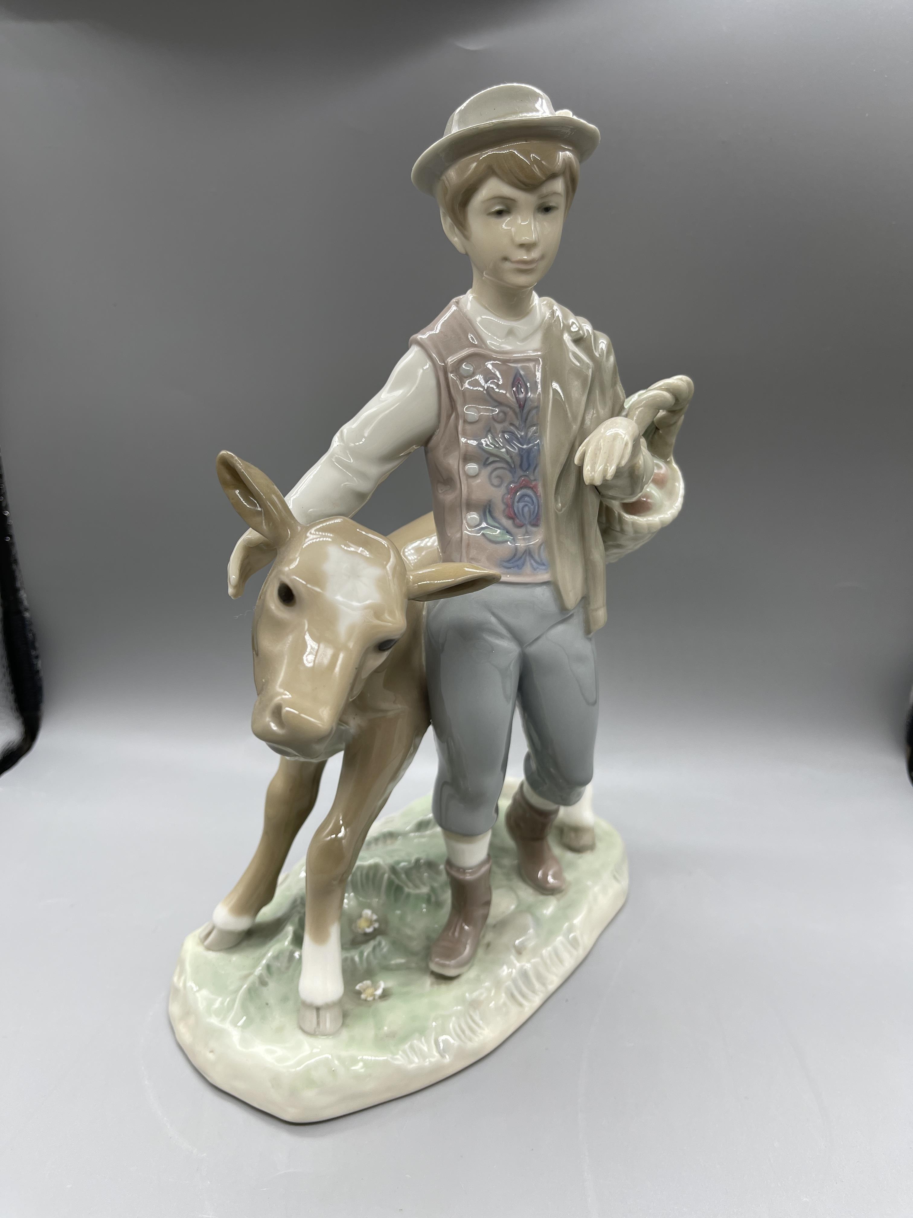 Taking cow to market, Lladro figureLladro boy and - Image 6 of 8