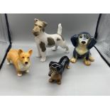 Four Dog Figures to include Royal Copenhagen and S
