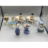 Assorted Porcelain Figures to include Royal Copenh