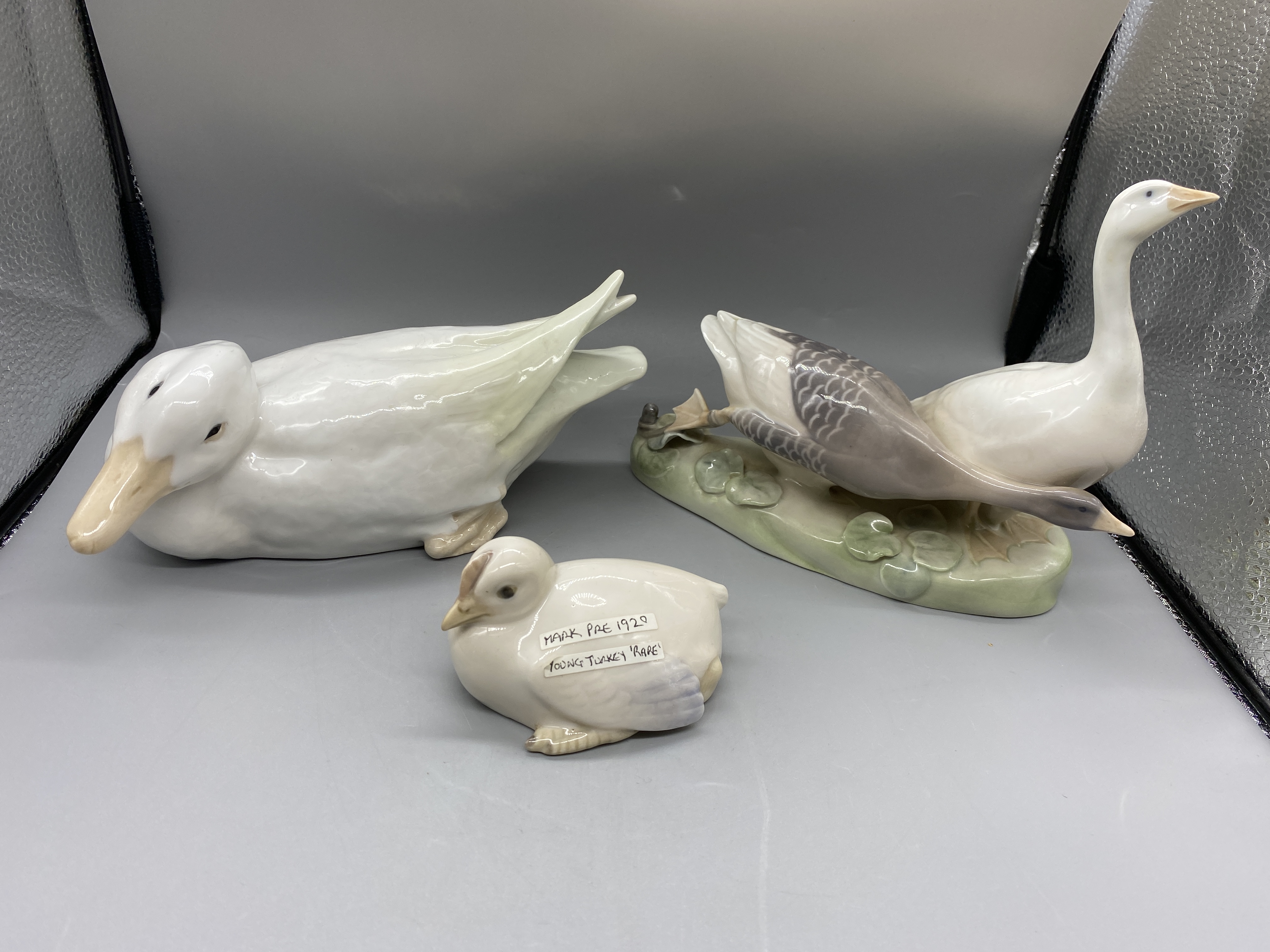 Three Royal Copenhagen Bird Figures to include rar