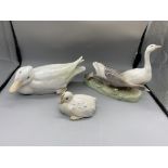Three Royal Copenhagen Bird Figures to include rar