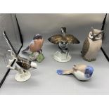 Five Bird Figures to include Rosenthal, Royal Cope