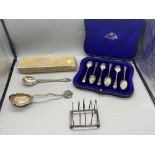 HM Silver Cased Set of Six Spoons - Bracher & Syde