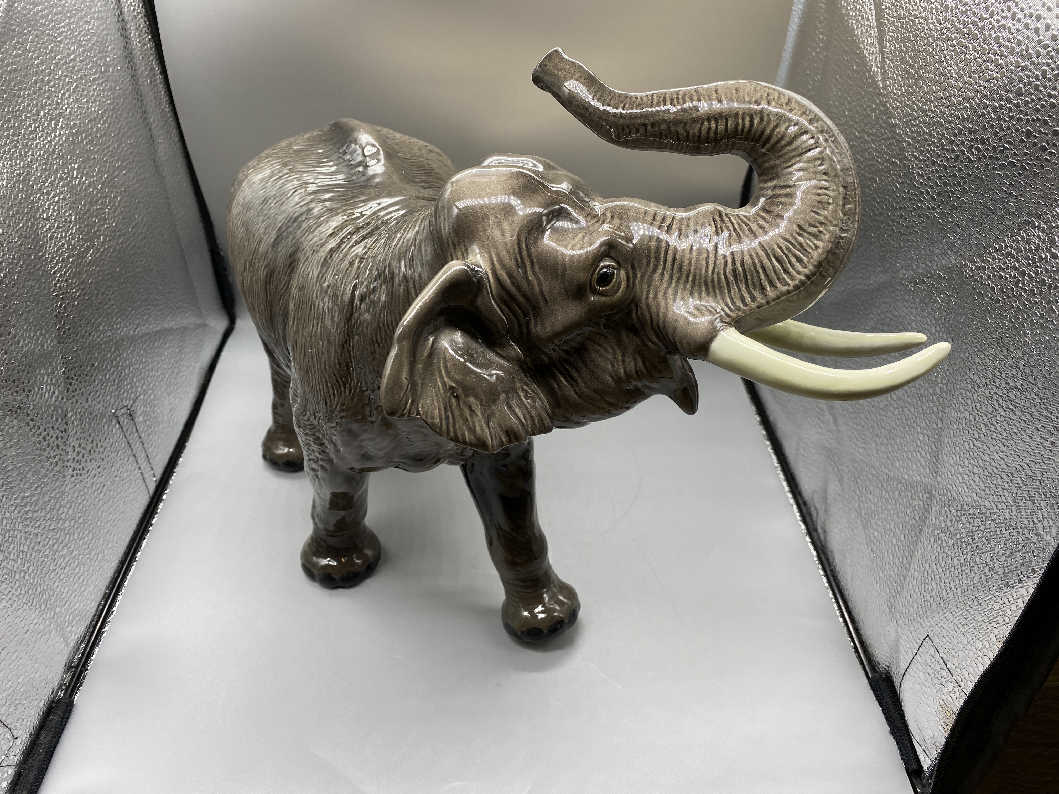 Vintage Beswick England Trunk-up Porcelain Elephan - Image 5 of 16