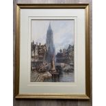 Framed and Signed Watercolour by Paul Marny - Fran