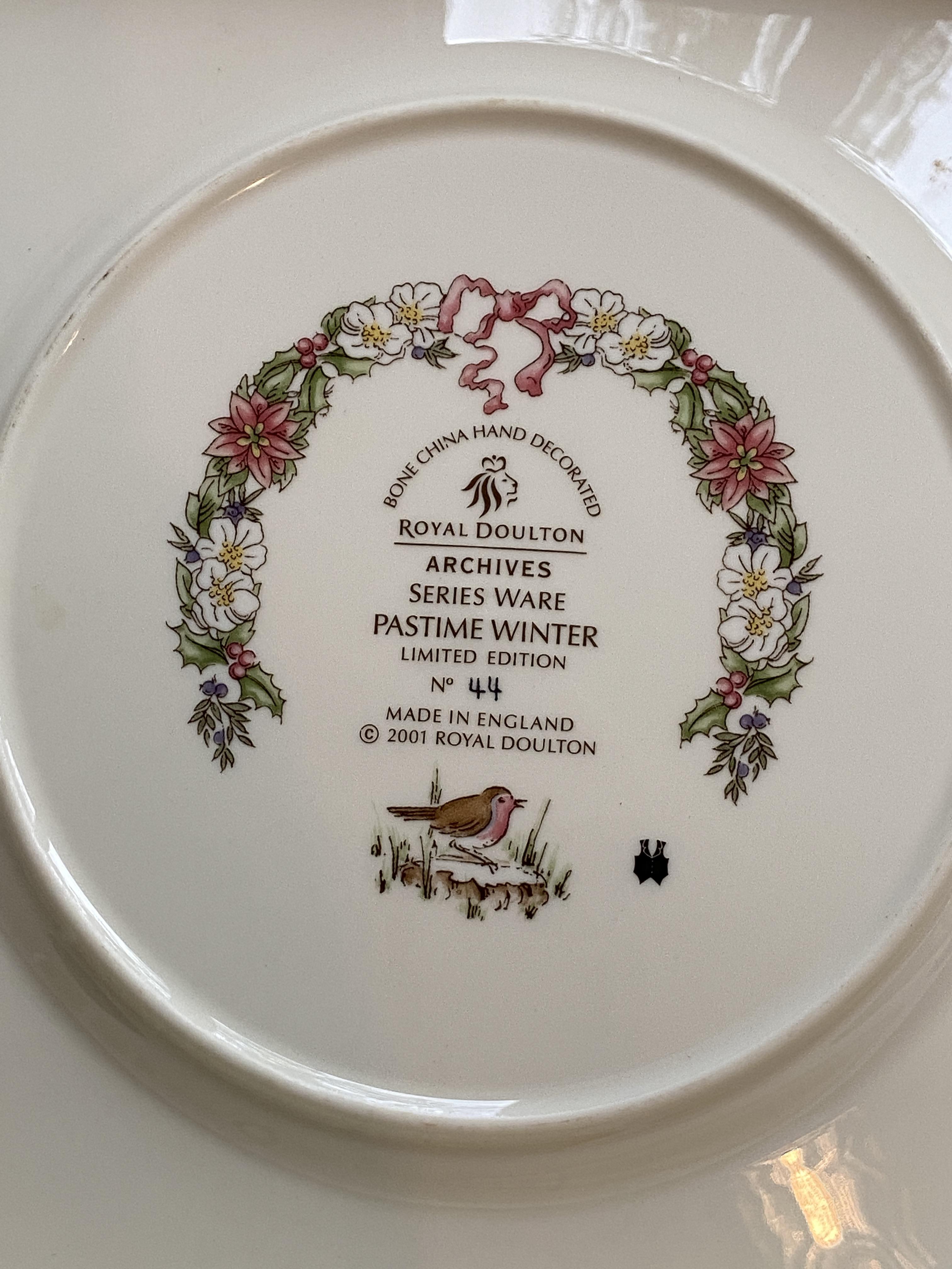 Royal Doulton Archives Pastime Winter Series Ware - Image 4 of 16