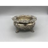 Beautiful Floral Design HM Silver Bowl