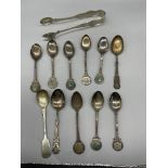 Quantity of HM Silver Spoons and Ornate Silver Sug