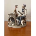 Geppetto Painting Pinocchio in Workshop Lladro Fig