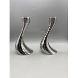 Pair of Georg Jensen - Cobra Floor Candle Holders