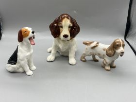 Three Dog Figures to include Royal Doulton, Royal