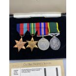 Set of Four Boxed WWII Army Medals Great Condition