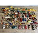Over 80 Unboxed Die Cast Toys and Empt