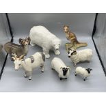 Assorted Animal Figures to include Royal Doulton a