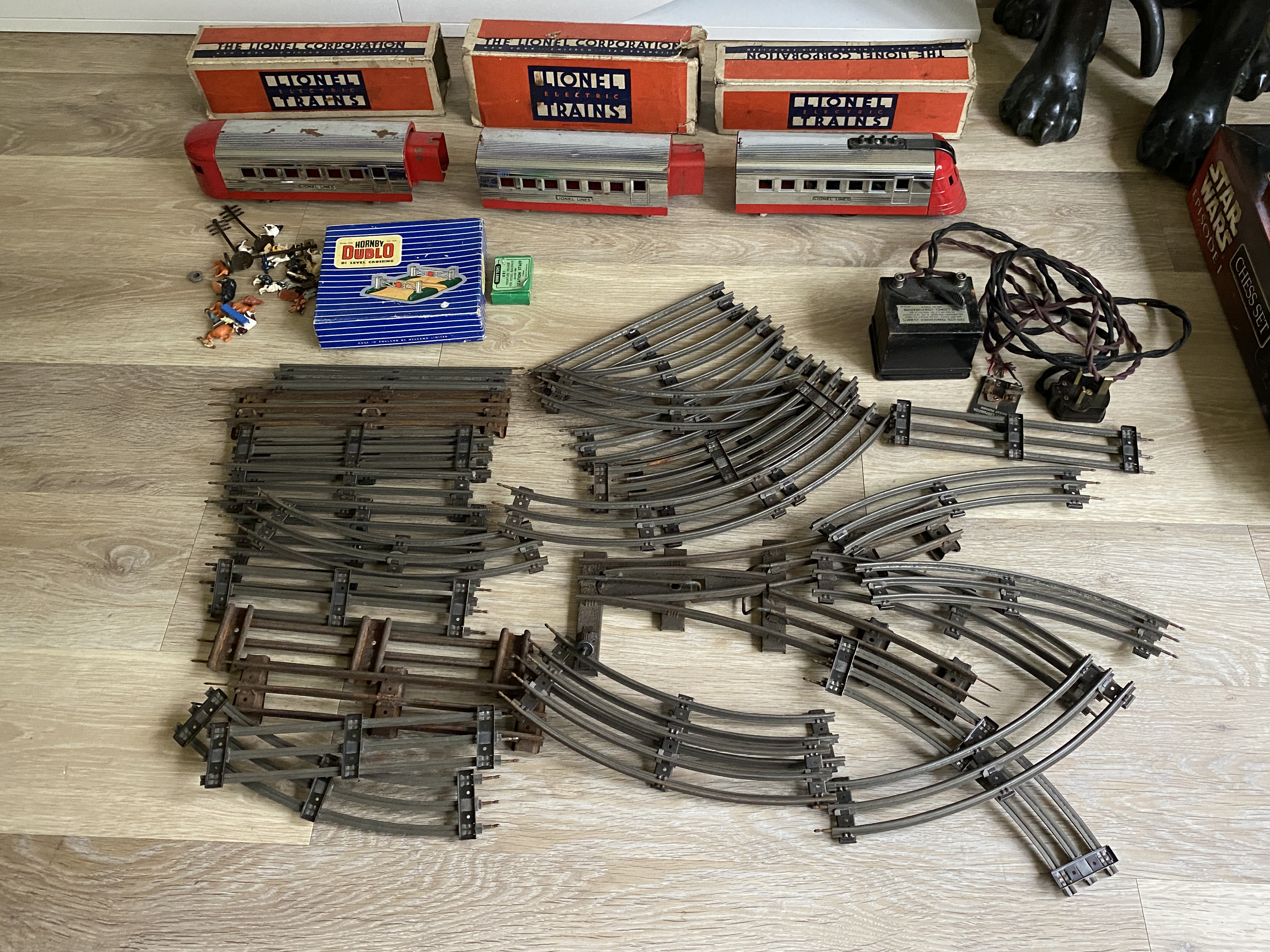 Original Vintage Lionel Train Set with boxes, trac