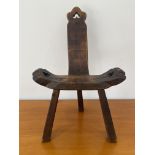 1910 Wooden Birthing Chair or Birthing Stool