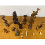 Collection of Assorted Wooden Carvings