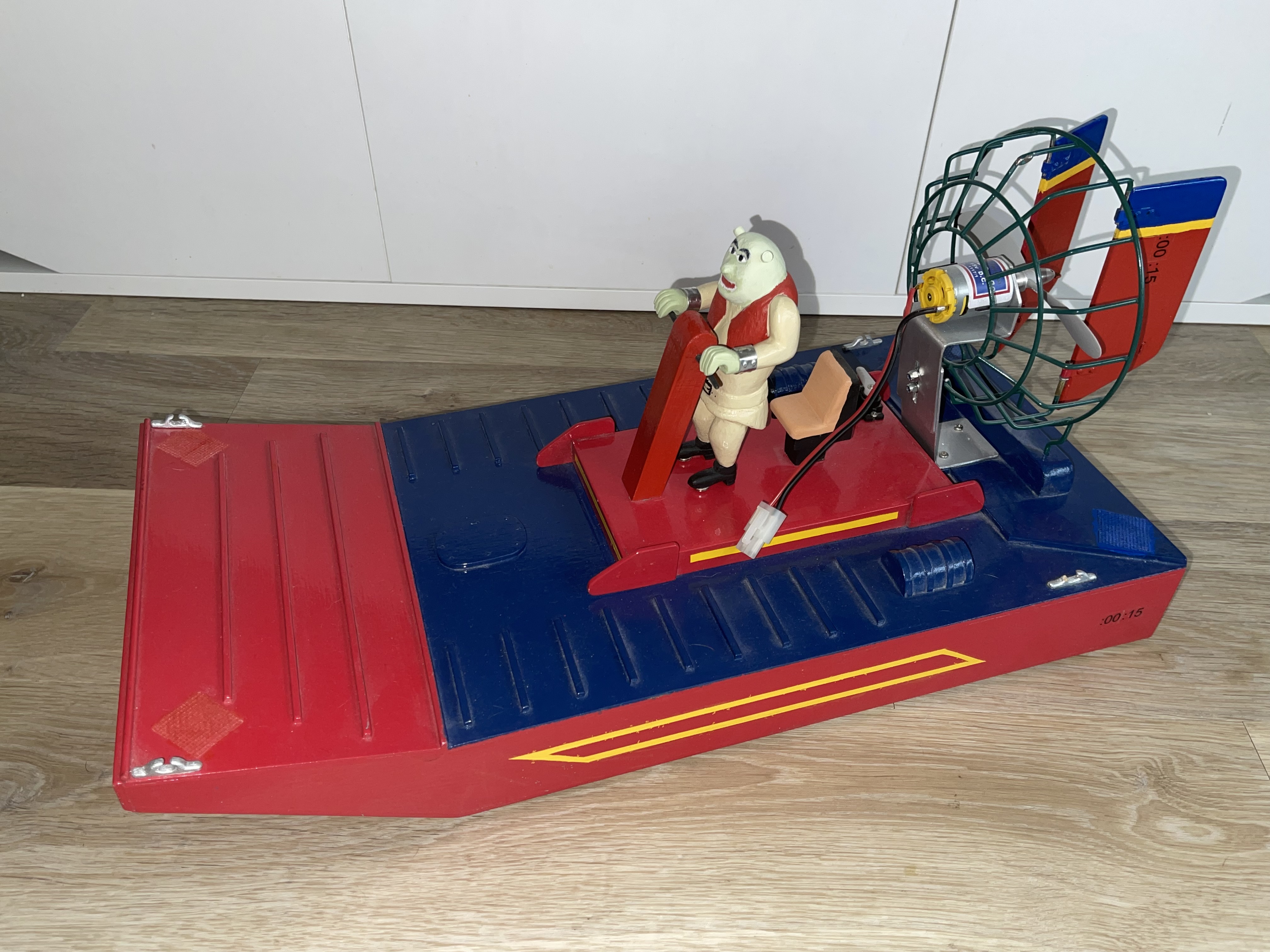 Vintage Wooden Hovercraft Toy