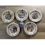 Collection of Five Wedgewood Foxwood Tales Plates