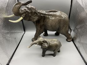 Vintage Beswick England Trunk-up Porcelain Elephan