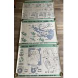 Large Original Vintage Mechanical Parts Posters.S