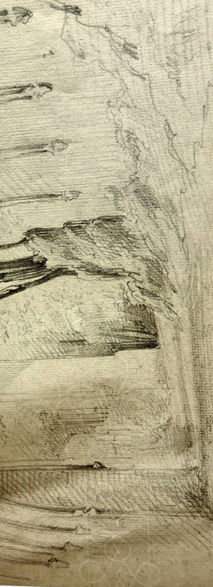 J. Tischbein , Gotisches Gewölbe ,Zeichnung auf Büttenpapier, datiert: 14. July - Image 2 of 3