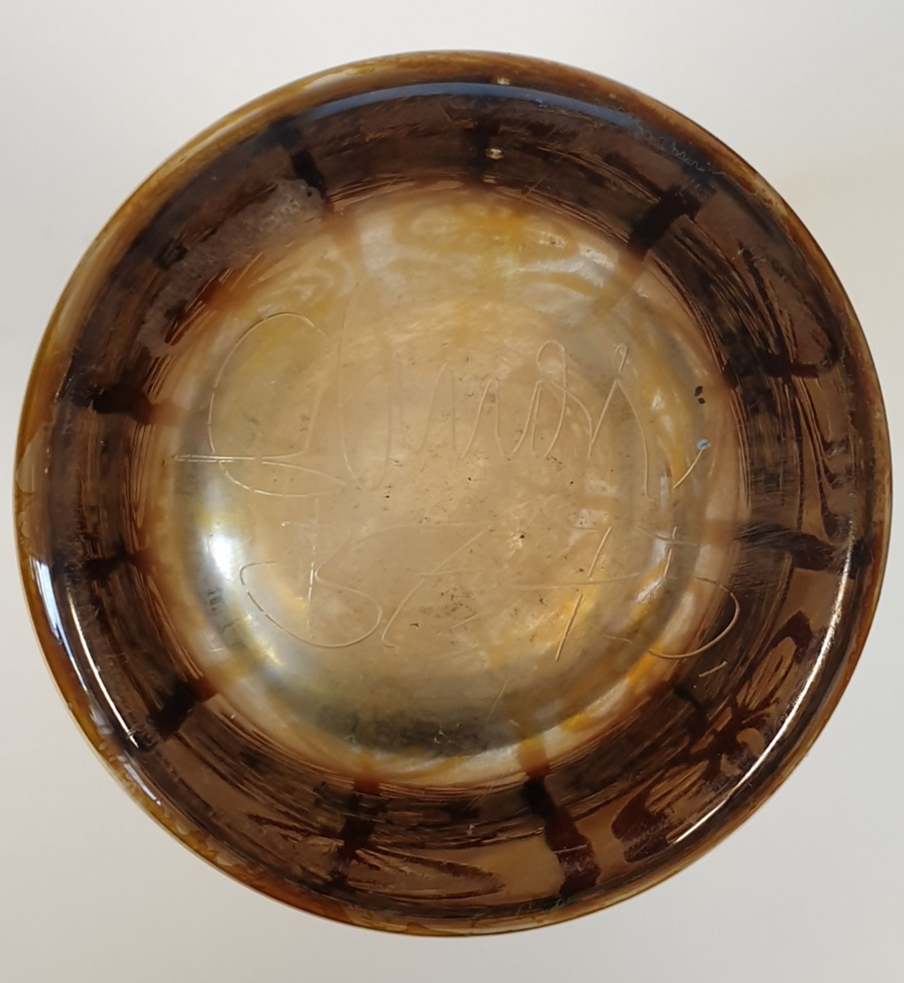 Künstler Vase, Glas , am Boden signiert, 20.Jhd., Höhe: 25cm , - Image 2 of 2
