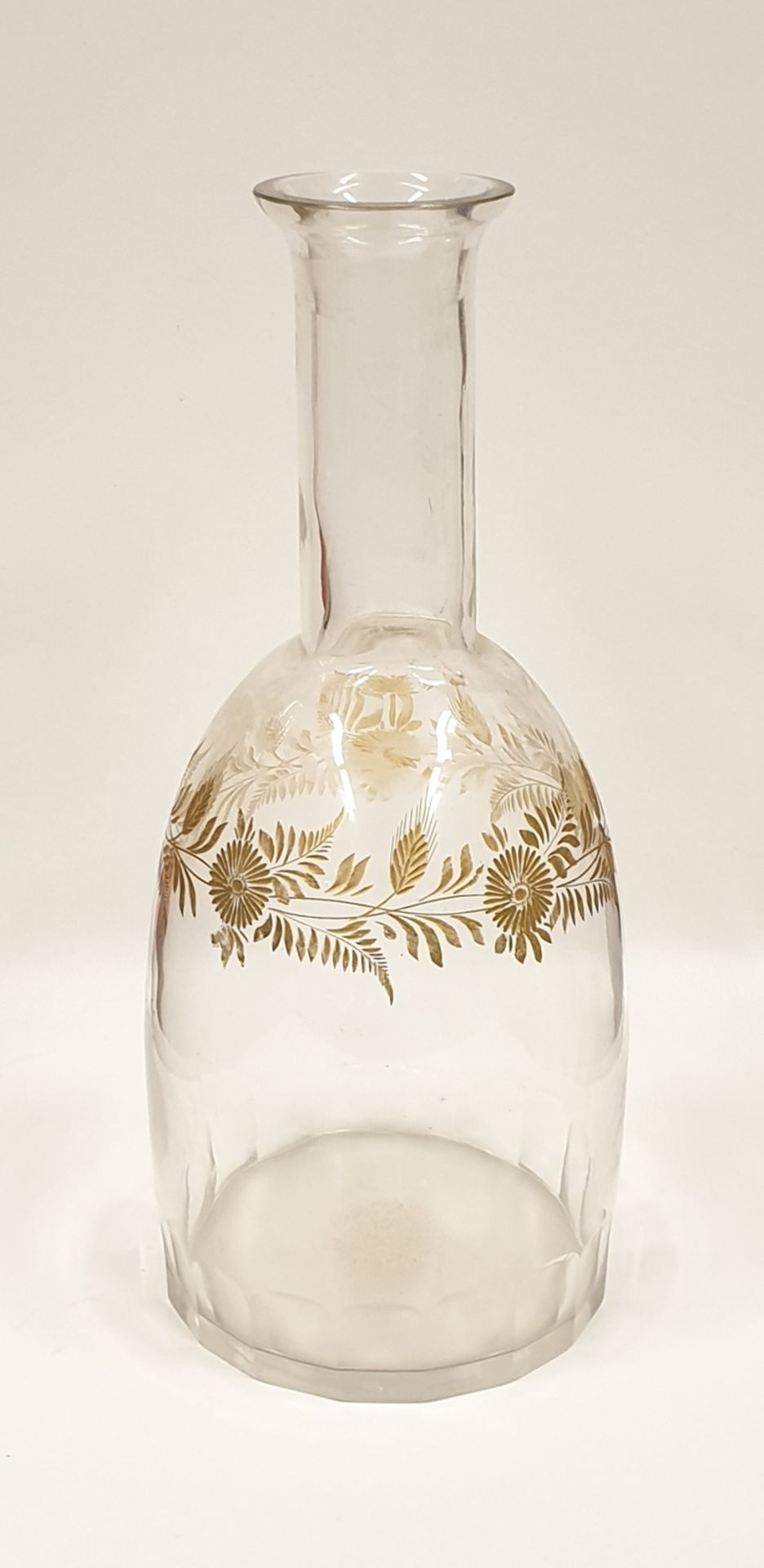 Weinkaraffe , Glas geschliffen und vergoldet, 19.Jahrhundert, 26,5cm - Image 2 of 3