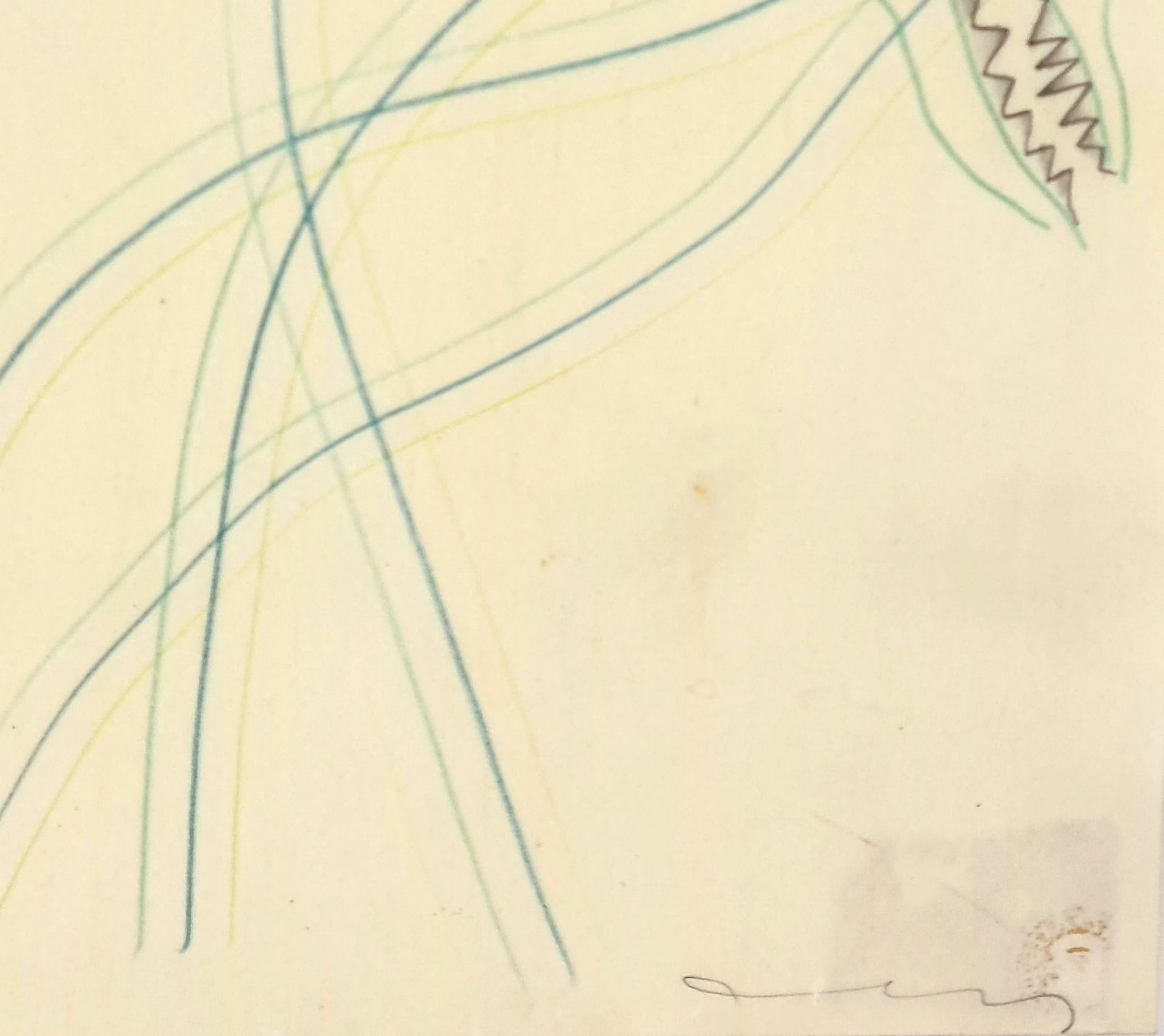 Oswald Oberhuber (Meran 1931-2020 Wien) Heuschrecke, signiert, Buntstifte auf Papier, 62x43,5 cm, u - Image 2 of 2