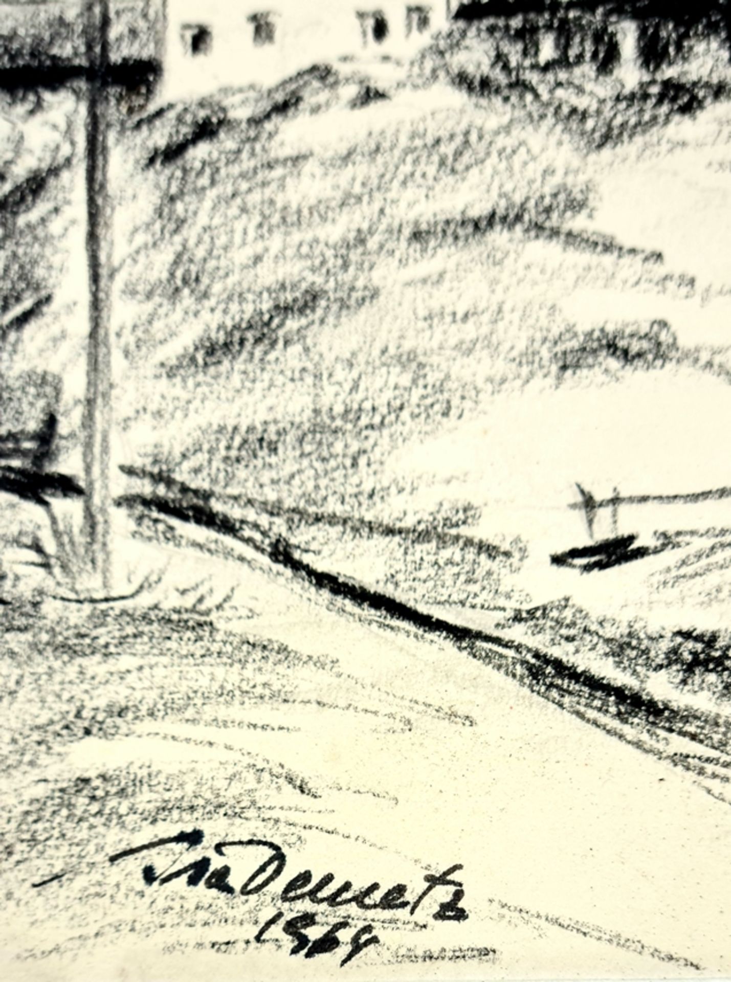 La Demetz, Jenbach , Zeichnung auf Papier, Blattgröße: 20x29cm, - Image 2 of 3