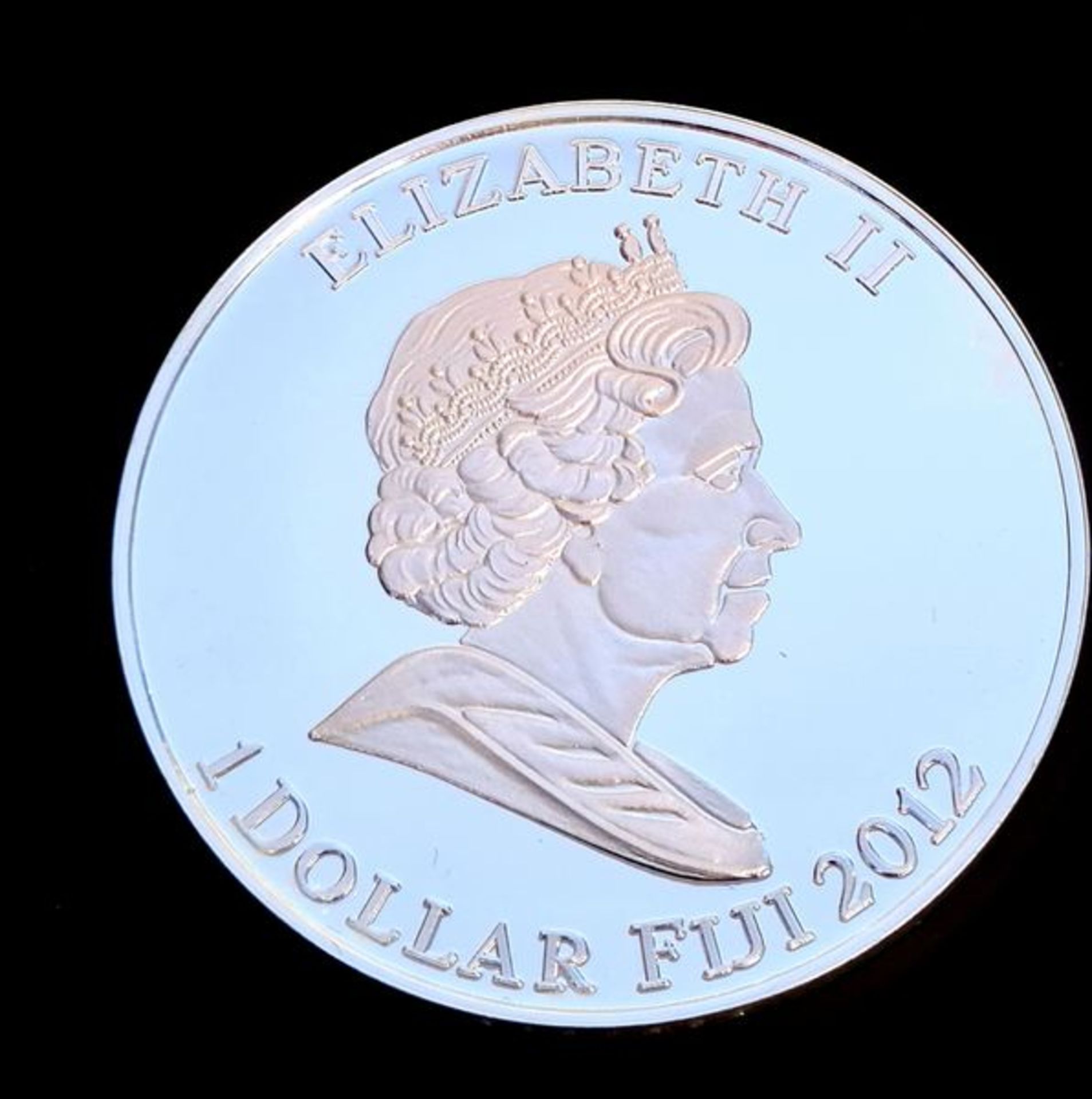 1 Fiji Dollar , 2012, Silber 999, Durchmesser: 40mm, Gwicht: 20 Gramm., mit Zertifikat , in Etui ,