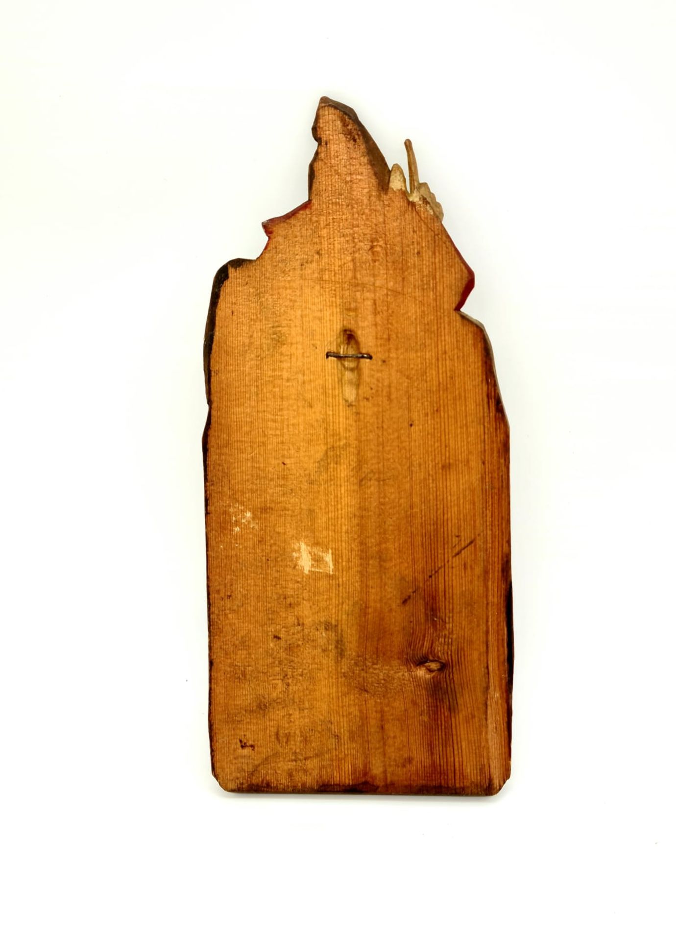 Holzrelief, der Zwerg ermahnt die Schnecke, Holz geschnitzt und farbig gefasst, um 1900, Größe: 25, - Image 2 of 2