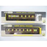 A pair of OO Gauge WRENN Pullman coaches both Golden Arrow Pegasus versions - one with white tables,