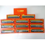 A group of OO Gauge mixed boxed coaches by TRI-ANG-HORNBY - VG in G/VG boxes (12)