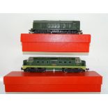 A pair of HORNBY DUBLO 2-rail diesel locomotives comprising a Bo-Bo diesel together with a Deltic