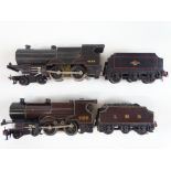 A pair of TRIX TWIN Midland Compound steam locomotives in LMS and BR liveries - the BR example has