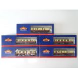 A group of BACHMANN Mk.1 coaches all in BR crimson/cream livery - VG/E in VG boxes (5)