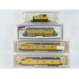 A group of American Outline N Gauge diesel locomotives by ATLAS, LIFE-LIKE and MODEL POWER all in