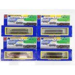 A group of N Gauge American Outline diesel locomotives by LIFE-LIKE in Missouri Pacific and Rock