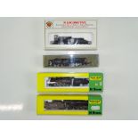 A group of N Gauge American Outline steam locomotives by BACHMANN and MINITRIX all in Santa Fe