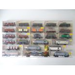 A collection of German Outline HO Gauge freight wagons by FLEISCHMANN - Generally G (dusty where