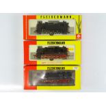 A group of HO Gauge German Outline steam tank locomotives by FLEISCHMANN comprising 4078, 4093 and