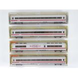 A group of boxed German Outline HO Gauge ICE trailer cars - in DB ICE white/red livery by