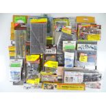 A large group of HO Scale building and scenery accessories as lotted - VG - mostly sealed in