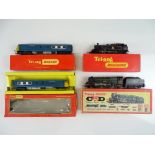 A group of TRI-ANG OO Gauge locomotives to include a blue Pullman Power Car pair (one in incorrect