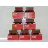 A group of HORNBY DUBLO Gunpowder and Banana Vans all in BR brown liveries - G/VG in F/G boxes (7)