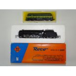 A pair of N Gauge ROCO French and Belgian Outline locomotives to include an SNCF steam locomotive (
