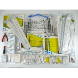 A large quantity of HO Scale catenary, masts and components by VIESSMANN - VG in mostly sealed